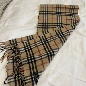 Authentic Burberry Nova Check 100% Lambswool Wool Plaid Checkered Scarf